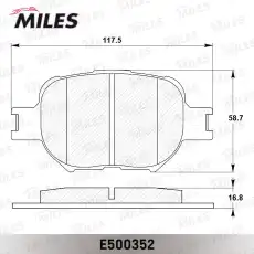 Тормозные колодки дисковые MILES E500352