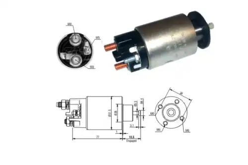 Тяговое реле, стартер ZM3993 MESSMER