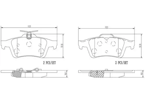 Тормозные колодки дисковые BREMBO P24148N