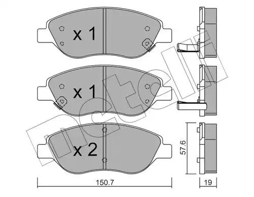 Тормозные колодки дисковые METELLI 2205772