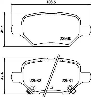Тормозные колодки дисковые передняя ось HELLA 8DB355040181