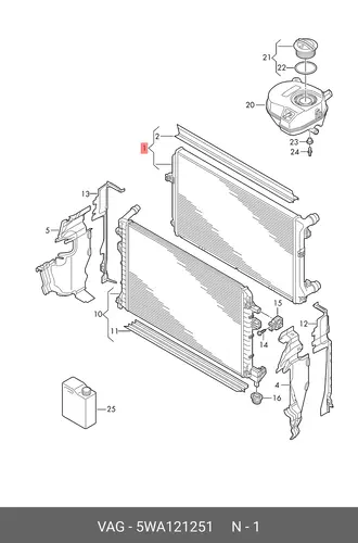 RADIATOR 5WA121251 VAG
