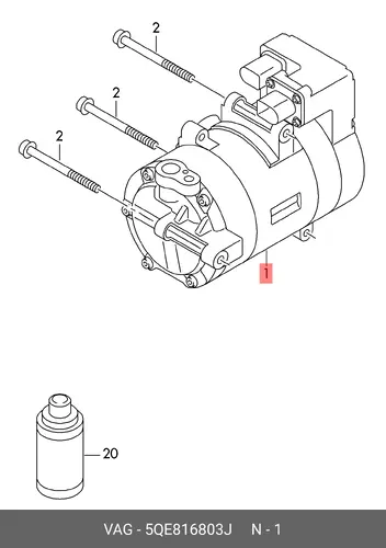 AIR CONDIT 5QE816803J VAG