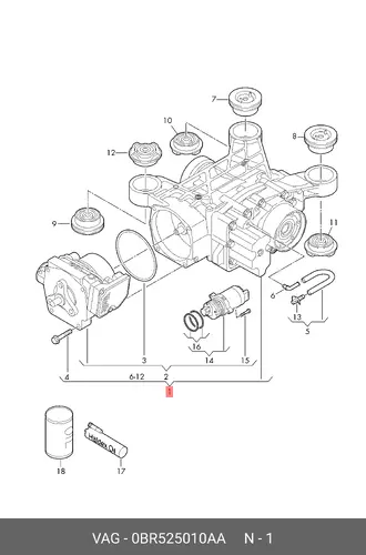 0BR525010AA Главная передача VAG