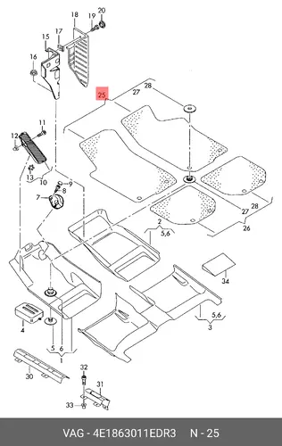 Коврики в салон VAG 4E1863011EDR3