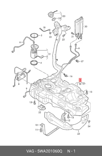FUEL TANK 5WA201060Q VAG