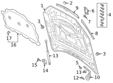 4M8823186D Скоба замка VAG