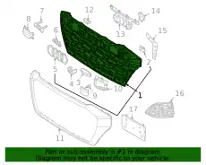 Решетка радиатора VAG 4M8853651BNALZ
