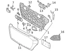 Решетка радиатора VAG 4M8853651BNALZ