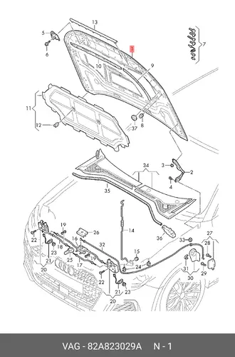 HOOD 82A823029A VAG