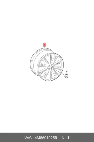 WHEEL 4M8601025R VAG
