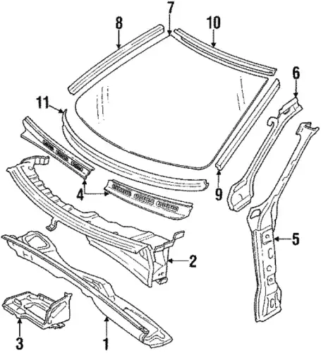 WINDSHIELD 895845099P VAG