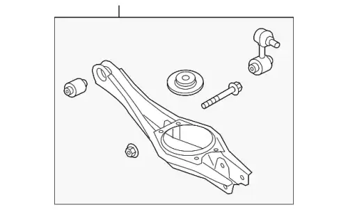 Arm complete - rear lower, lh 55210G2100 HYUNDAI