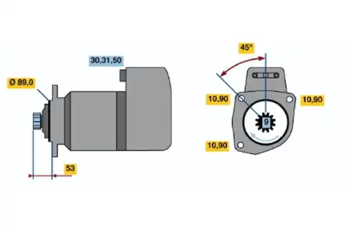 Стартер BOSCH 0 001 417 026