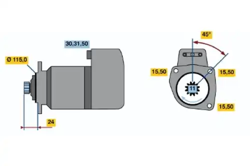 Стартер BOSCH 0 001 417 005