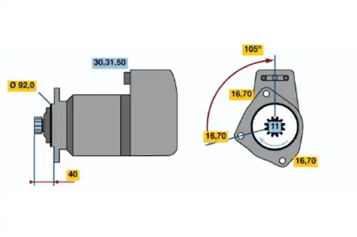 Стартер BOSCH 0 001 417 042