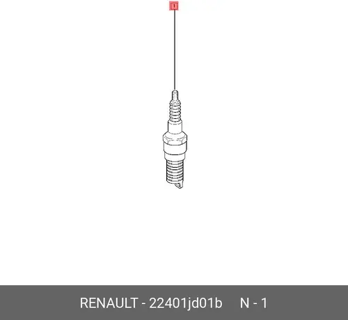 Свеча зажигания RENAULT 22401JD01B