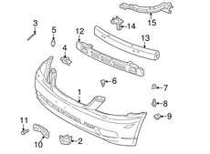 Усилитель бампера TOYOTA / LEXUS 52131-53020