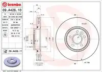 Тормозной диск BREMBO 09.A426.10 вентилируемый передняя ось