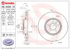 Тормозной диск BREMBO 09.A426.10 вентилируемый передняя ось