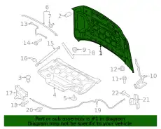 HOOD ASY ML3Z-16612-D FORD