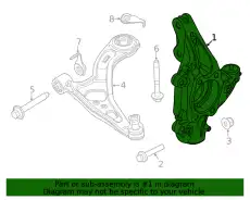 KNUCKLE - FRONT WHEEL LJ9Z-3K185-A FORD