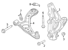 KNUCKLE - FRONT WHEEL LJ9Z-3K185-A FORD