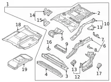 BRACKET - BUMPER MOUNTING LJ9Z17A750A FORD