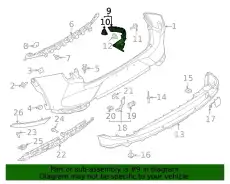 BRACKET - BUMPER MOUNTING LJ8Z17D943B FORD