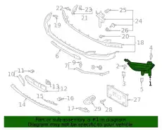 MOULDING - BUMPER BAR ML3Z17C755AA FORD
