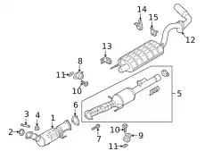 MUFFLER AND PIPE ASY - REAR ML3Z5230H FORD