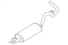 MUFFLER AND PIPE ASY - REAR ML3Z5230B FORD