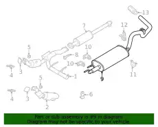 MUFFLER AND PIPE ASY - REAR ML3Z5230B FORD