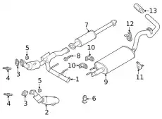 MUFFLER AND PIPE ASY - REAR ML3Z5230B FORD