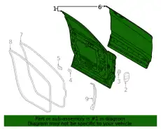 DOOR ASY - FRONT LC5Z7820124B FORD