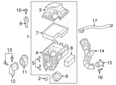 ELEMENT ASY AIR CLEANER CK4Z9601E FORD