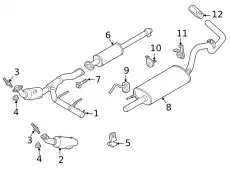 EXTENSION - EXHAUST PIPE ML3Z5A212M FORD