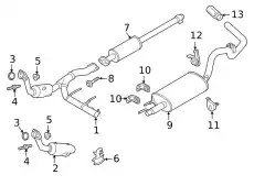 EXTENSION - EXHAUST PIPE ML3Z5A212B FORD