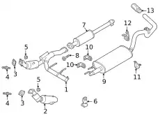EXTENSION - EXHAUST PIPE ML3Z5A212D FORD