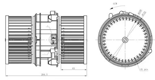 Вентилятор отопителя NRF 34290
