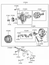 Генератор HYUNDAI / KIA 3730024511