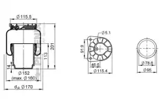 подушка пневмосистемы MB C 100004 PHOENIX