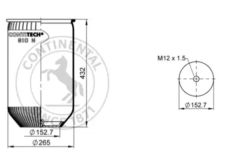 Пневмоподушка CONTITECH 810 NT