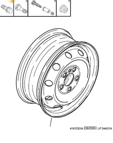 Болт колесный 5405 75 PSA