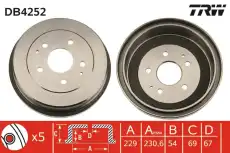 Тормозной барабан TRW DB4252