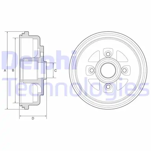 Тормозной барабан DELPHI BF607