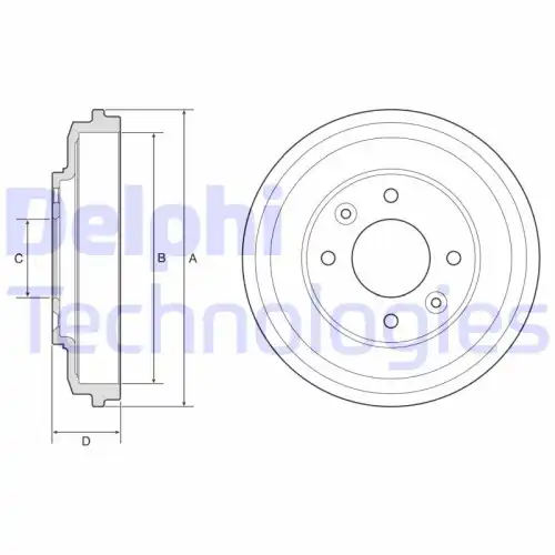 Тормозной барабан DELPHI BF598