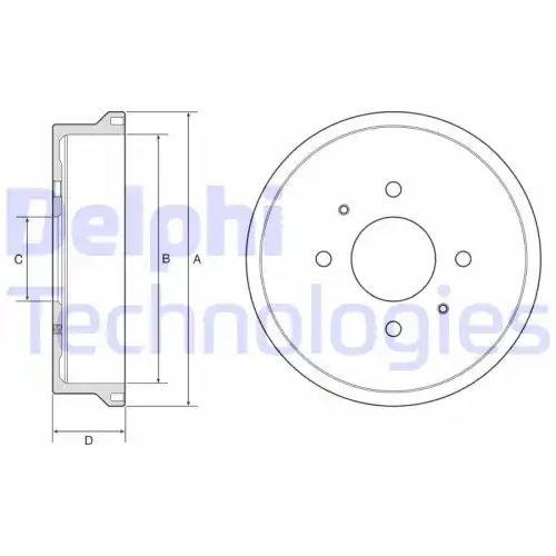 Тормозной барабан DELPHI BF604