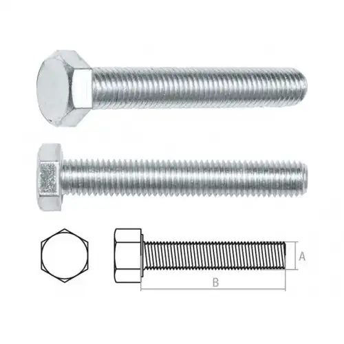 БолтМ20х55ммшестигр.,цинк,кл.пр.5.8,DIN933(20кг)STARFIX SM2750820
