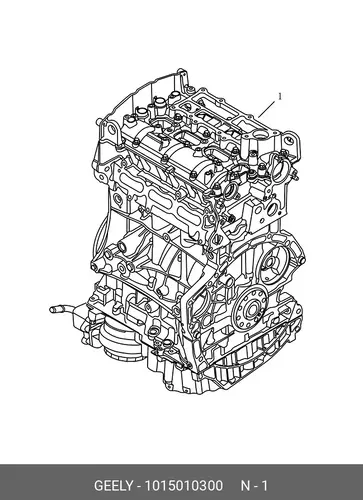 Двигатель (ДВС) в сборе GEELY 1015010300